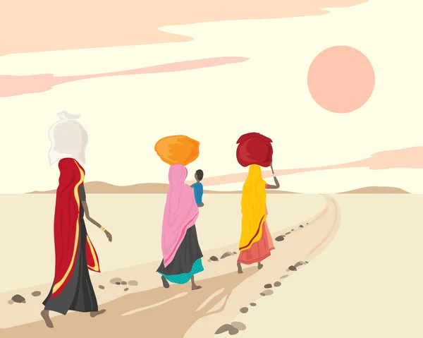 Femmes portant des faisceaux — Image vectorielle