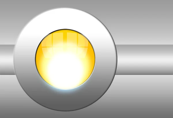 Botón brillante metálico transparente — Foto de Stock