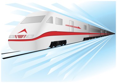 Fast, high speed vector train clipart