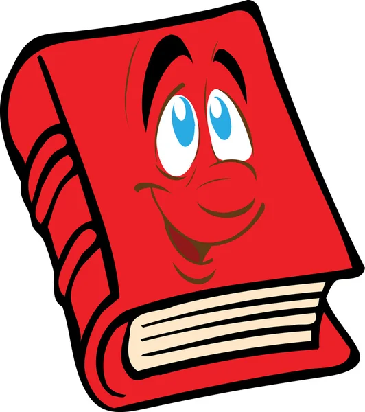 Red book with the face — Stock Vector