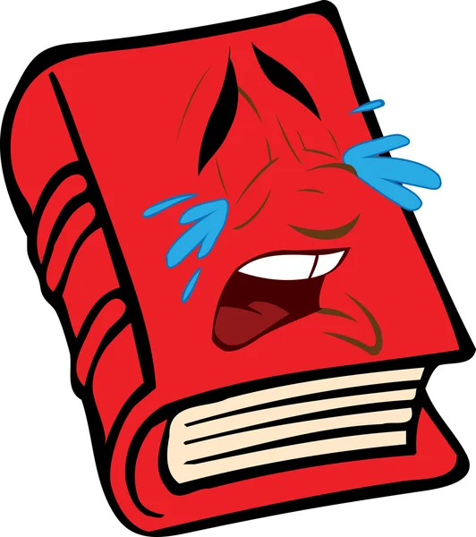 Livro vermelho com o rosto —  Vetores de Stock