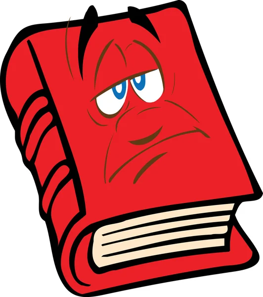 Kırmızı kitap yüz — Stok Vektör