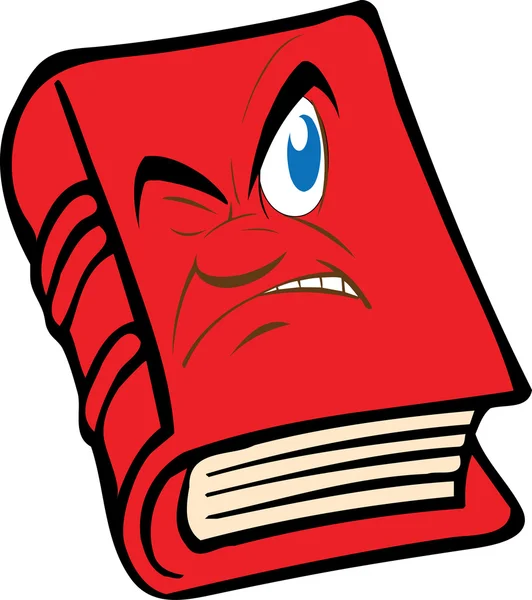 Libro rojo con la cara — Archivo Imágenes Vectoriales