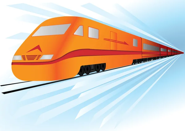 Trem vetorial rápido e de alta velocidade — Vetor de Stock
