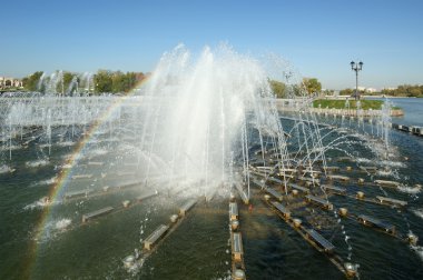 Tsaritsino museum and reserve in Moscow. Fountain clipart