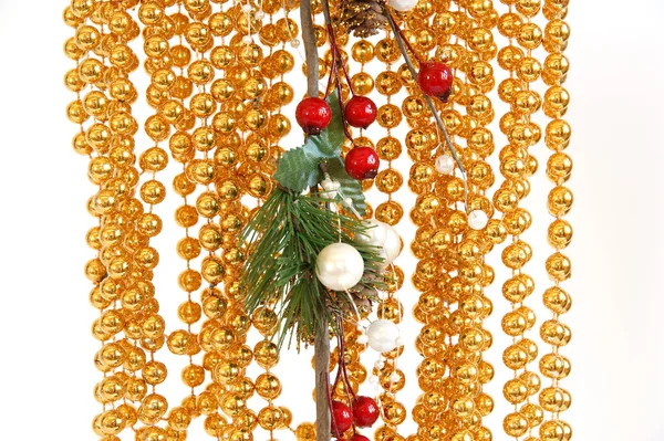 Beyaz arkaplanda Noel süslemesi — Stok fotoğraf
