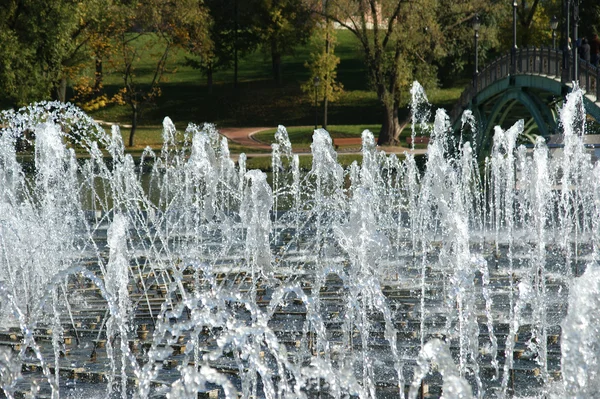 Tsaritsino museum and reserve in Moscow. Fountain — Stockfoto