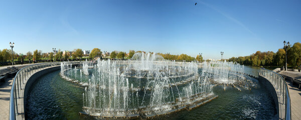 Tsaritsino museum and reserve in Moscow. Fountain