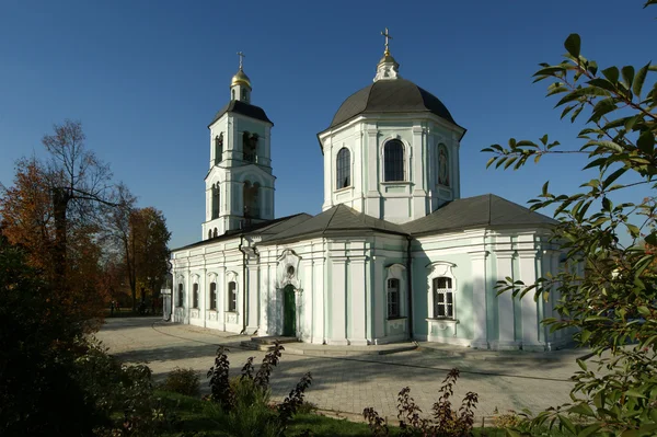 Tsaritsino Muzeum i rezerwat w Moskwie. widok na kościół — Zdjęcie stockowe