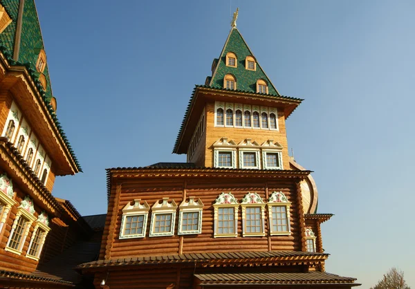 stock image Wooden palace in Kolomenskoe. Moscow, Russia