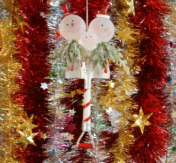 Renkli Noel dekorasyonu ya da Noel ağacı için oyuncaklar — Stok fotoğraf
