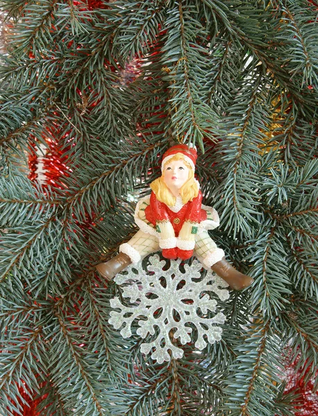 Renkli Noel dekorasyonu ya da Noel ağacı için oyuncaklar — Stok fotoğraf
