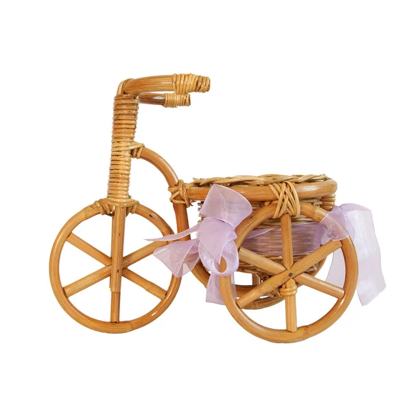 Souvenir figurine of a bicycle on white background — Stock Photo, Image