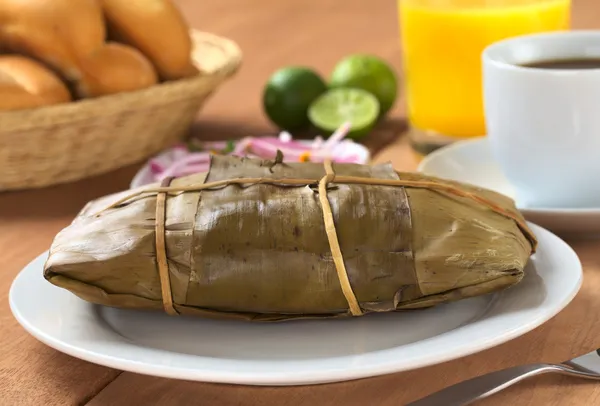 Peruvian Food Called Tamal — Stock Photo, Image