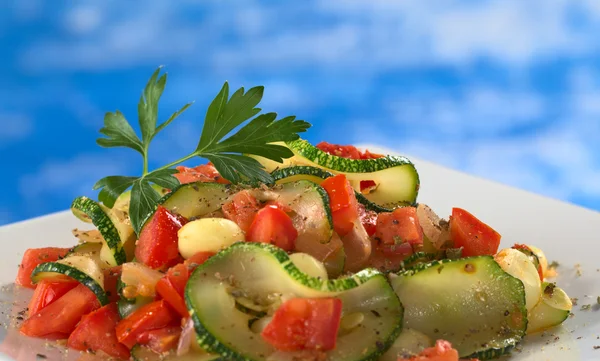 Zucchini, Tomato and Corn Dish — Stock Photo, Image