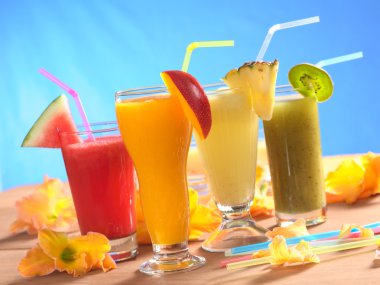 Smoothies with Straws clipart