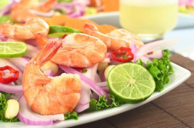 Peruvian Ceviche with King Prawn clipart