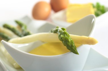 Asparagus with Hollandaise Sauce clipart