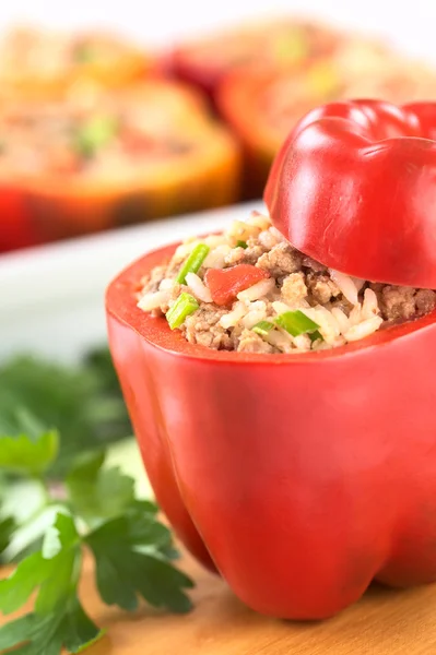 Stuffed Red Bell Pepper — Stock Photo, Image