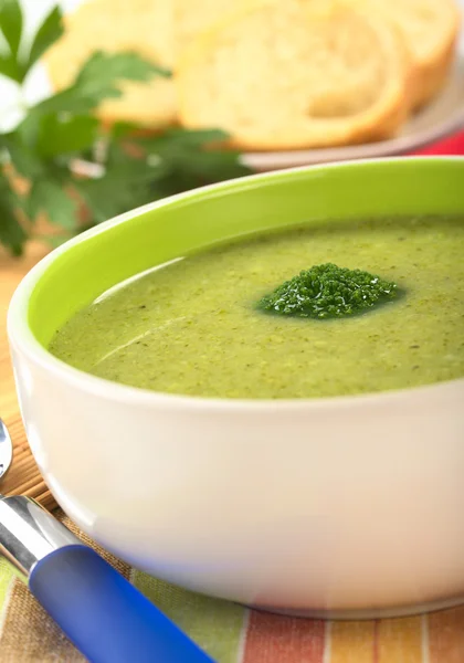 Крем-суп з броколі — стокове фото