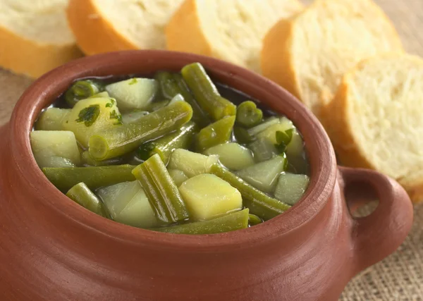 Green Bean and Potato Hotpot — Stock Photo, Image