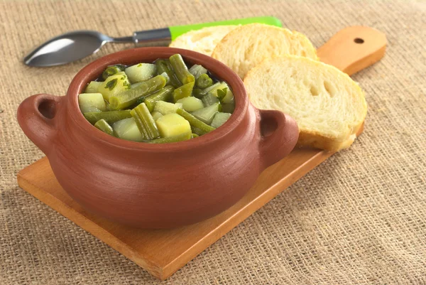 Green Bean and Potato Hotpot — Stock Photo, Image
