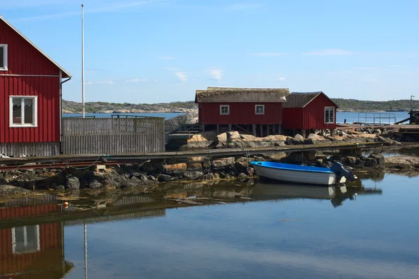 Molo na wyspie kallo-knippla w Szwecji — Zdjęcie stockowe