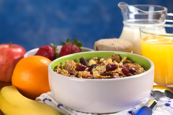 Cereales integrales con frutos secos y frutos secos —  Fotos de Stock