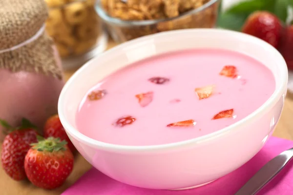 Yogur de fresa — Foto de Stock