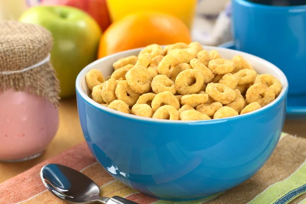 Honey Flavoured Cereal Loops — Stock Photo, Image