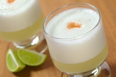 Peruvian Cocktail Called Pisco Sour clipart