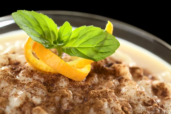 Rice Pudding with Cinnamon — Stock Photo, Image