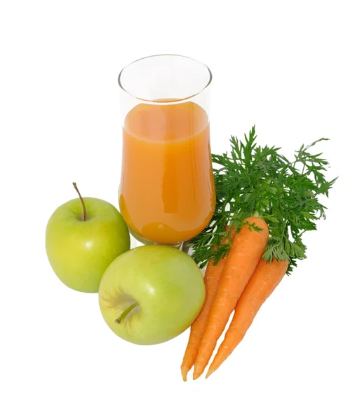 Морковный сок с яблоками и морковью Лицензионные Стоковые Изображения
