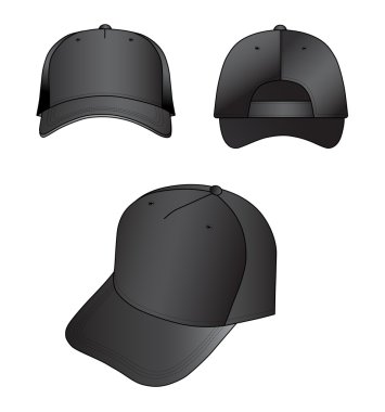 Black cap vector illustration clipart