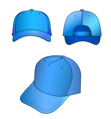 Light-blue cap vector illustration clipart