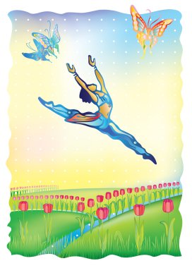 I follow the sun (ballet dancer) clipart