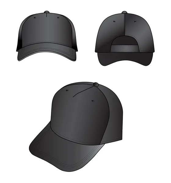 Siyah şapkası vektör çizim — Stok Vektör