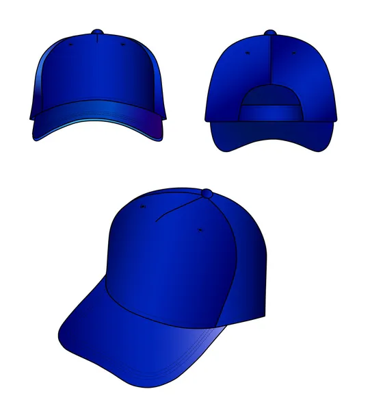 Modrá čepice vektorové ilustrace — Stockový vektor