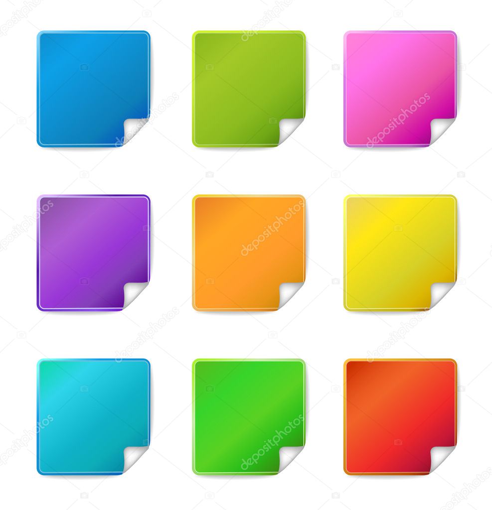 Blank sticker icons