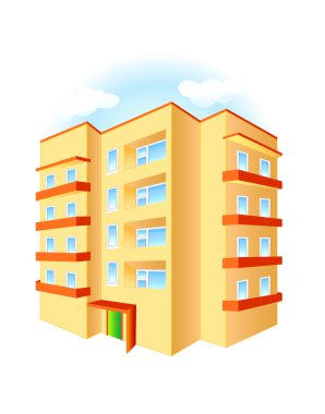 Multistoried building clipart