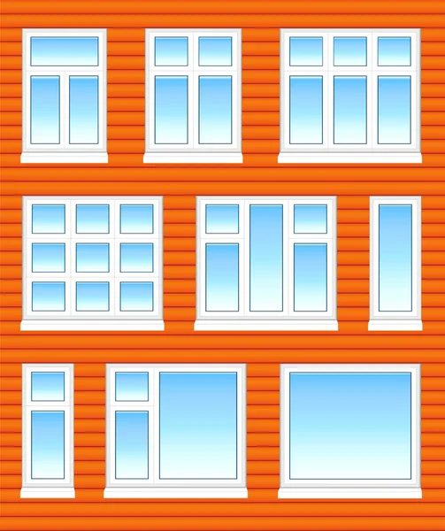 Plastová okna v barvě — Stockový vektor