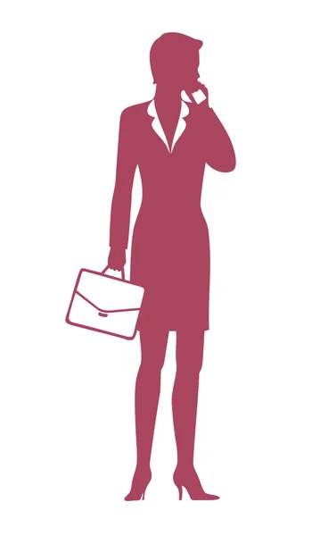 Silhueta de mulheres de negócios — Vetor de Stock