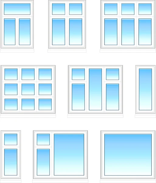 Plastic windows in color — Stock Vector