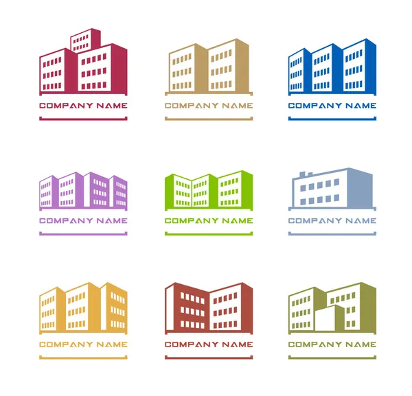 Buildings icons — Stock Vector