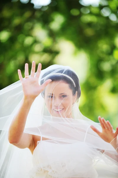 Mariée en robe blanche — Photo