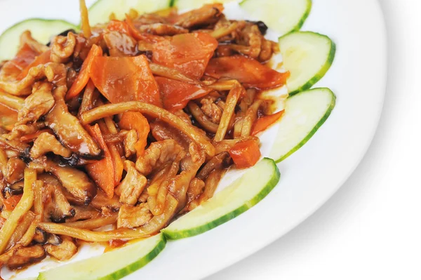 중국 음식 접시에 가까이 — 스톡 사진