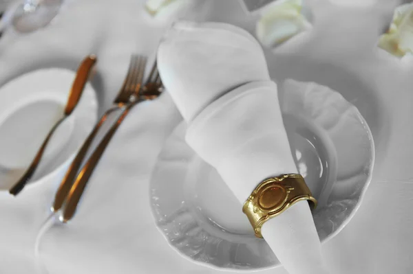 결혼식을 위한 설정 테이블 — 스톡 사진
