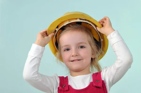 Chica con casco — Foto de Stock