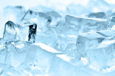 Ice cubes close up clipart