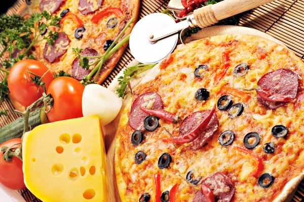 Pizza with cheese Royalty Free Stock Images